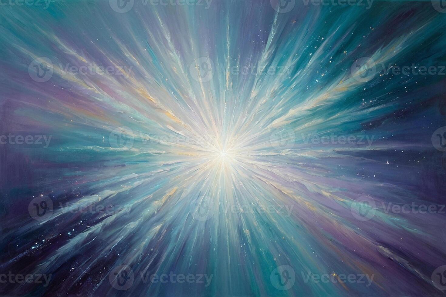 a painting of a star burst in space photo
