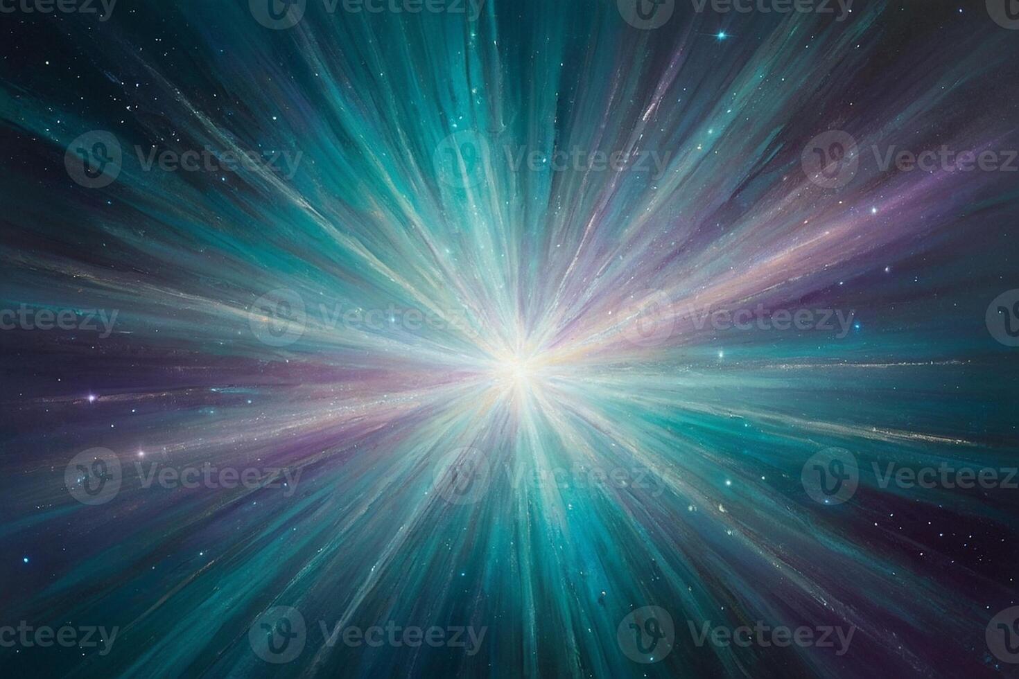 a painting of a star burst in space photo