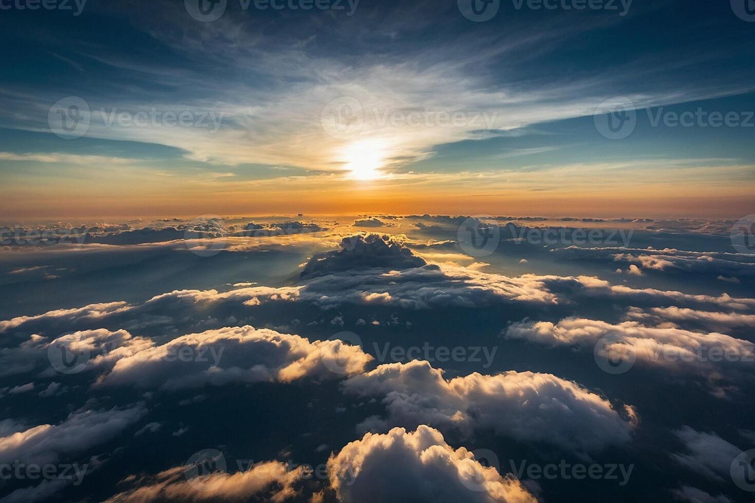 sky background with white clouds photo