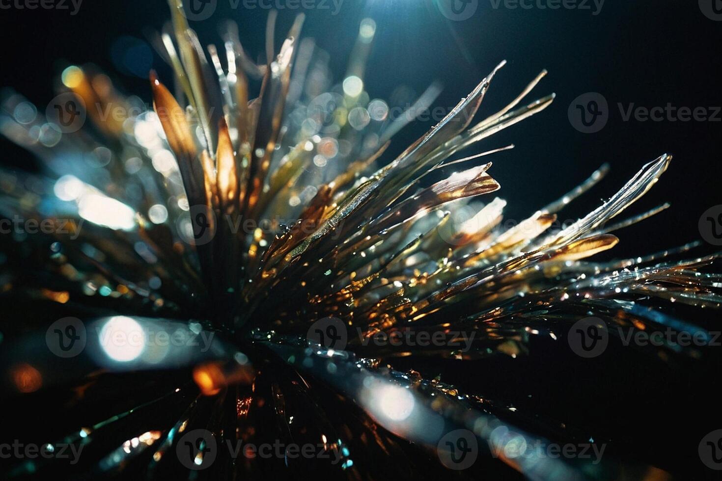 a close up of a sparkly flower photo