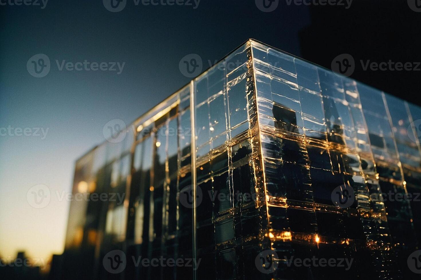 a view of the city through the window of a building photo