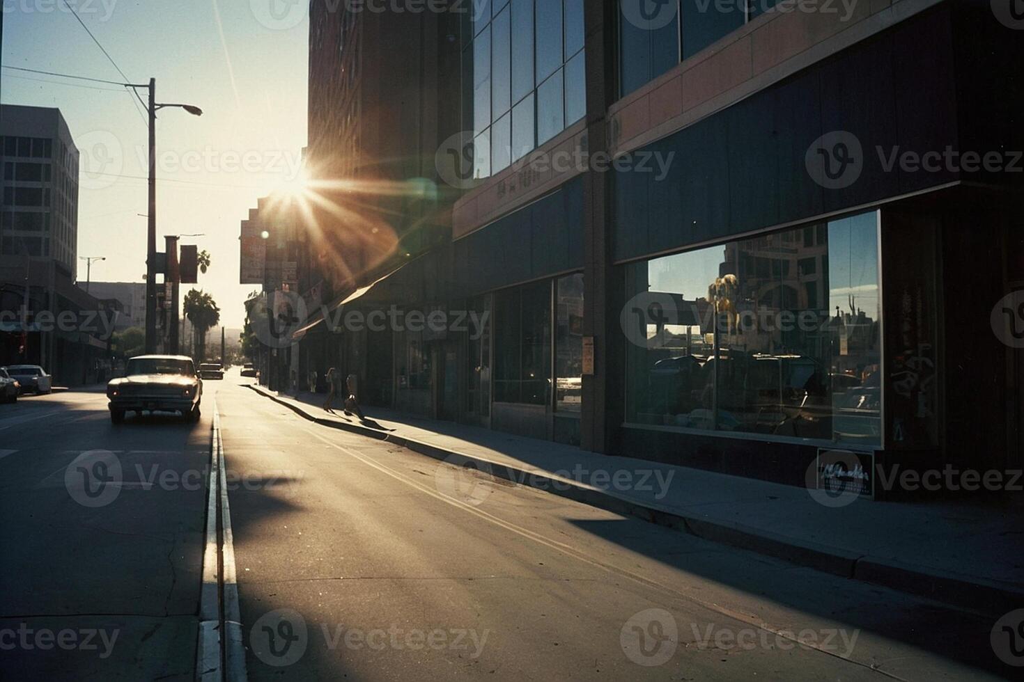 a view of the sun shining through the window of a room photo