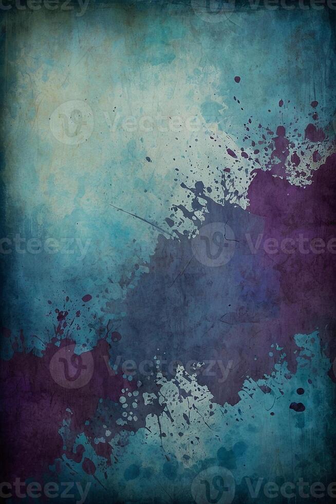 AI generated grunge background in purple light photo