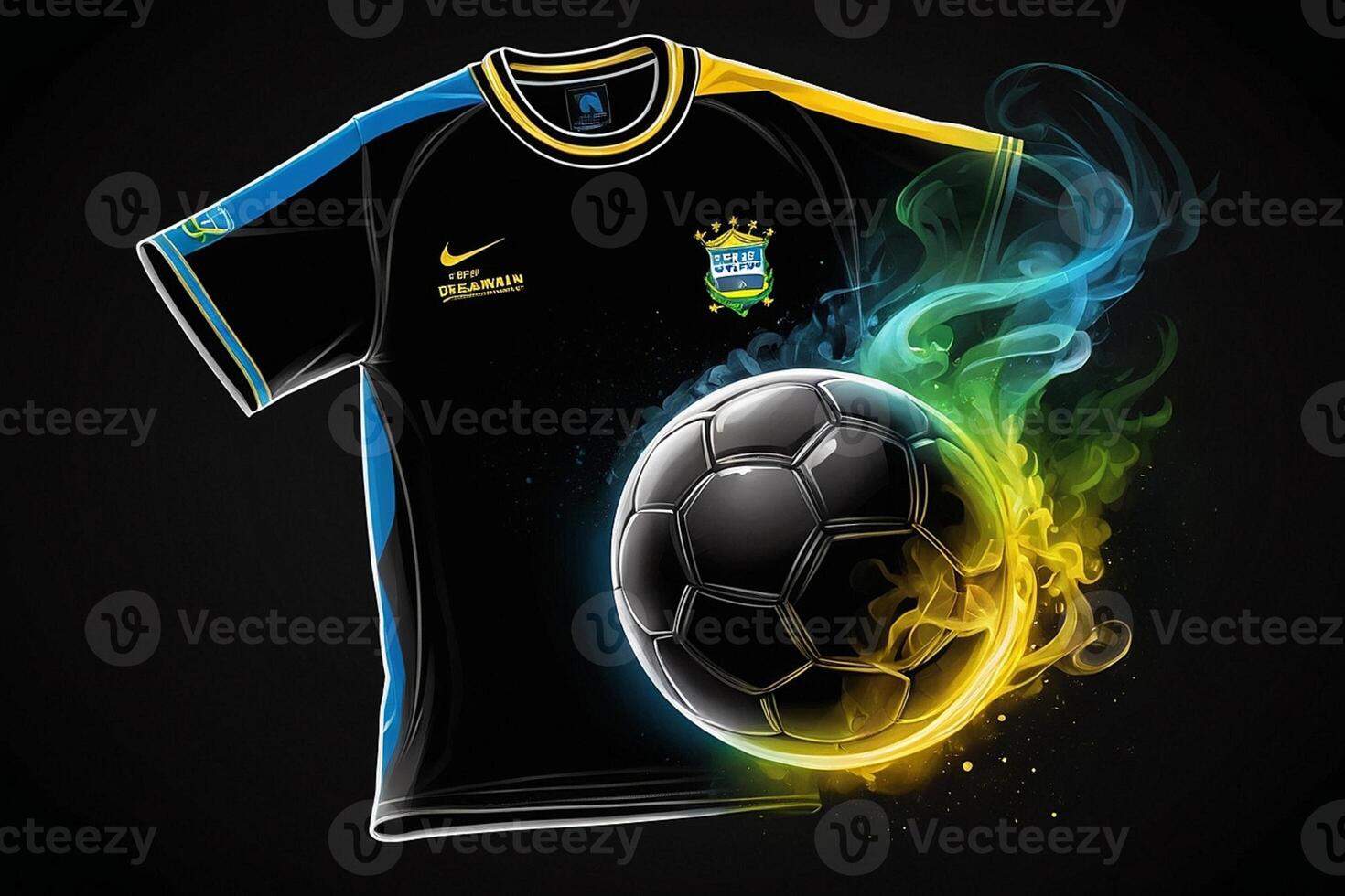 AI generated a soccer jersey with a ball on it photo