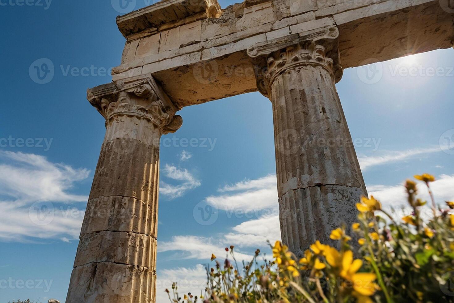 the ruins of the temple of apollo at ephesus, turkey photo