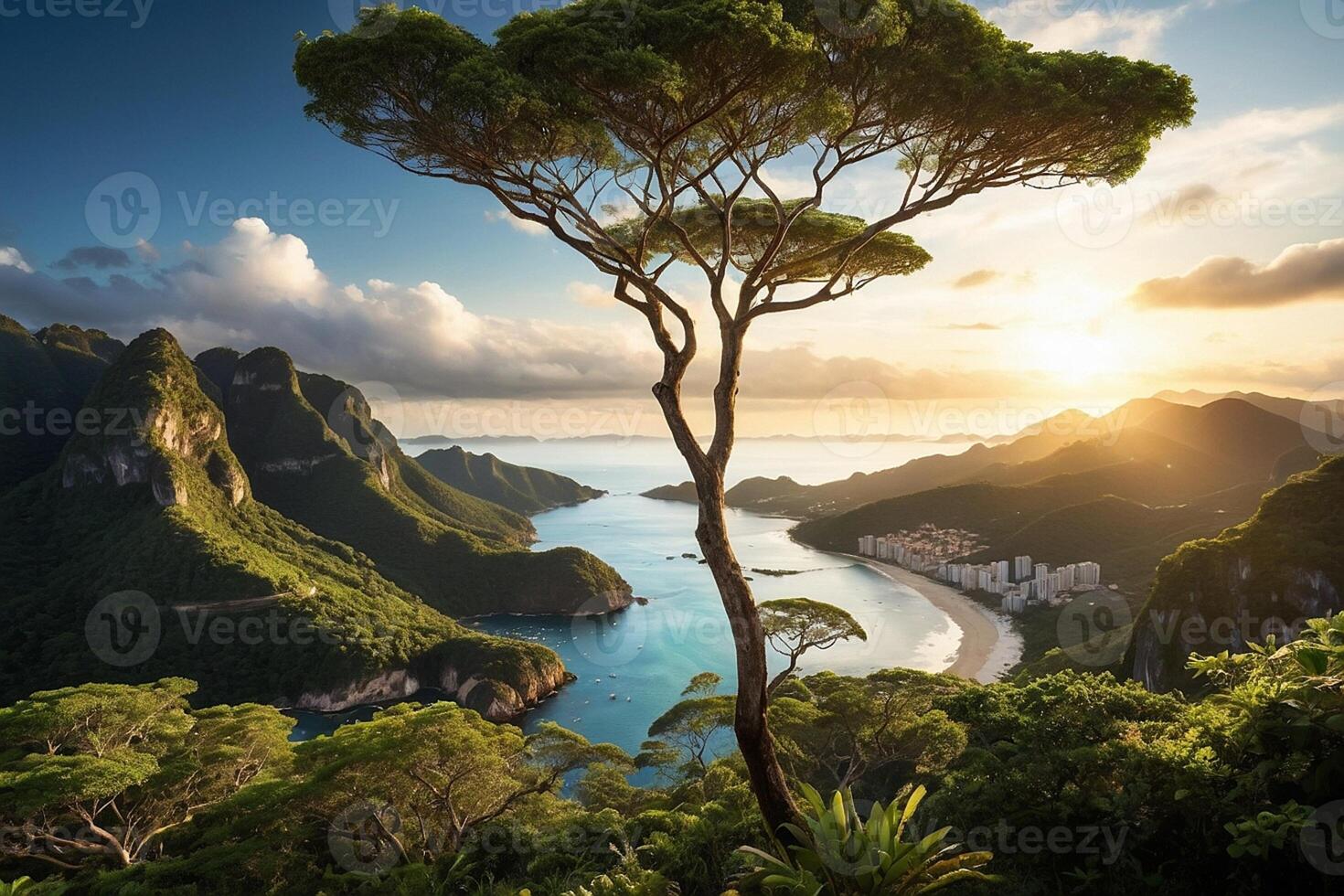 beautiful view of the bay of rio de janeiro, rio de jane photo