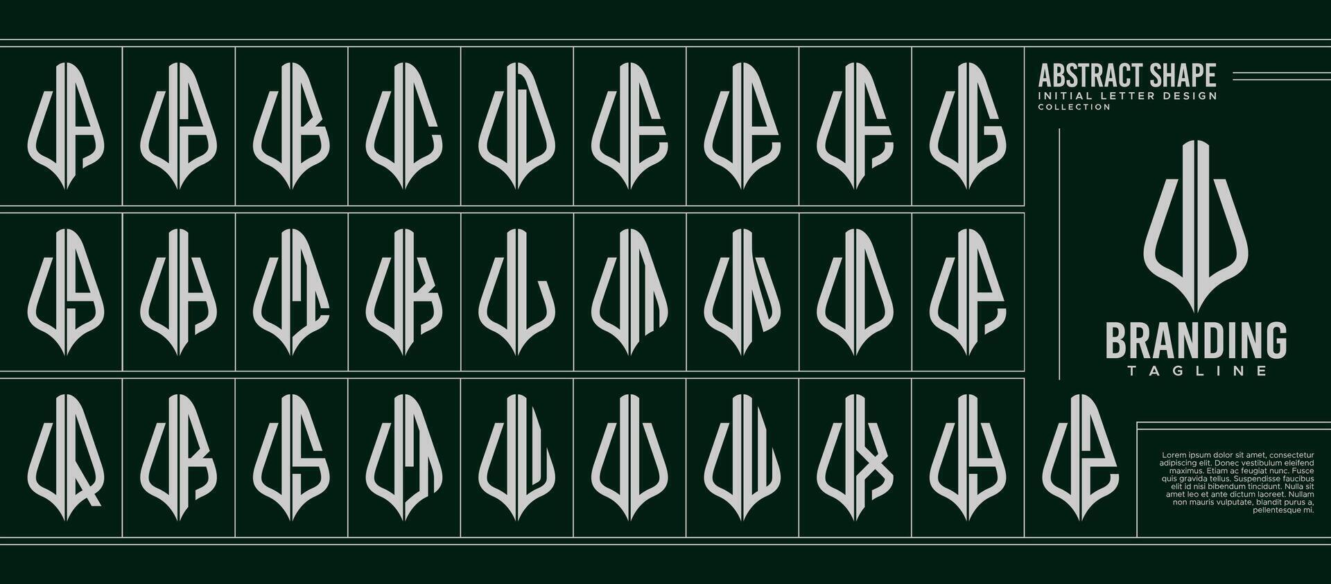 geométrico resumen forma inicial v vv letra logo conjunto vector