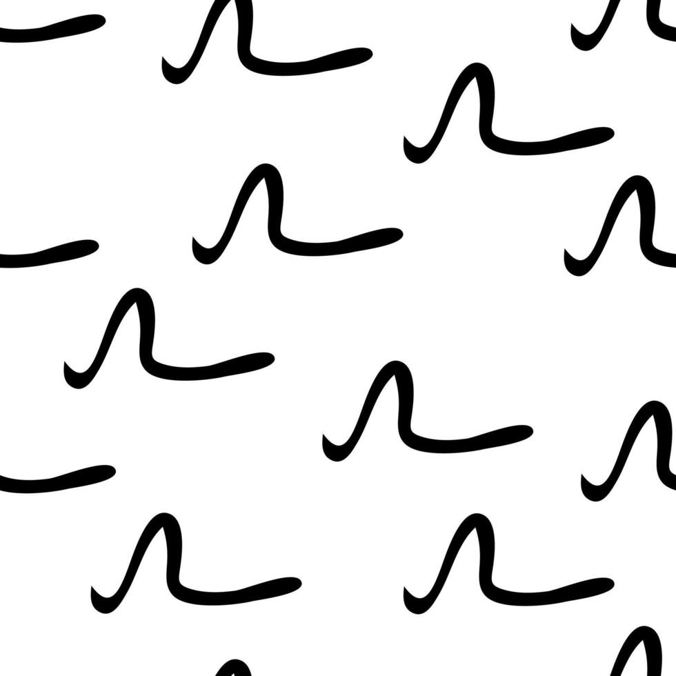 Seamless pattern with sketch squiggle vector