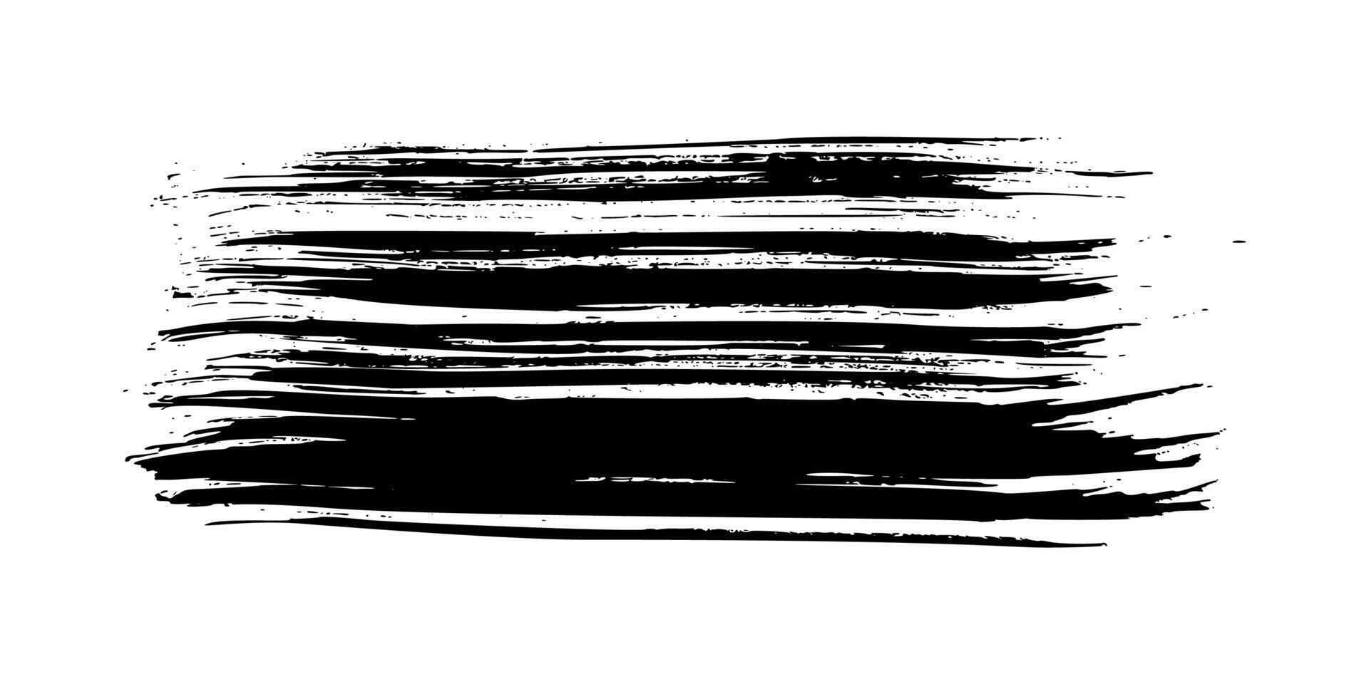 Black brush stroke on white background vector