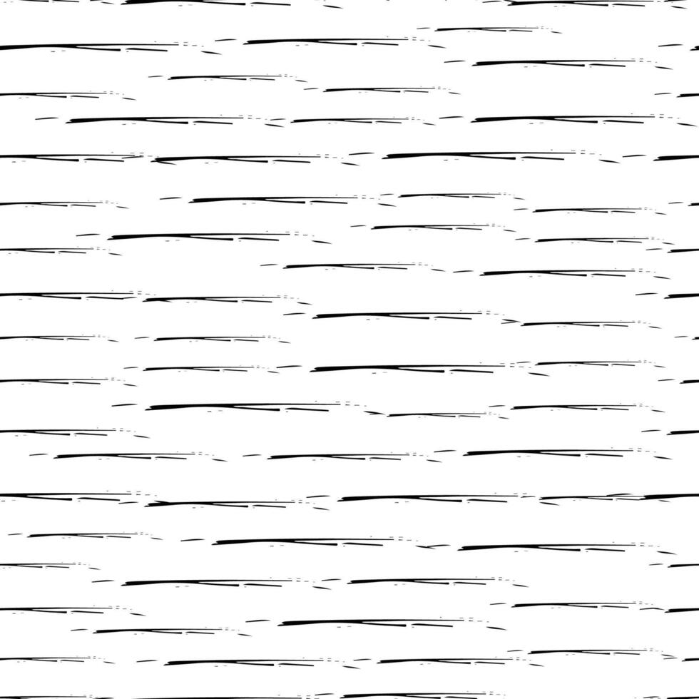 Seamless pattern with black pencil brushstrokes vector