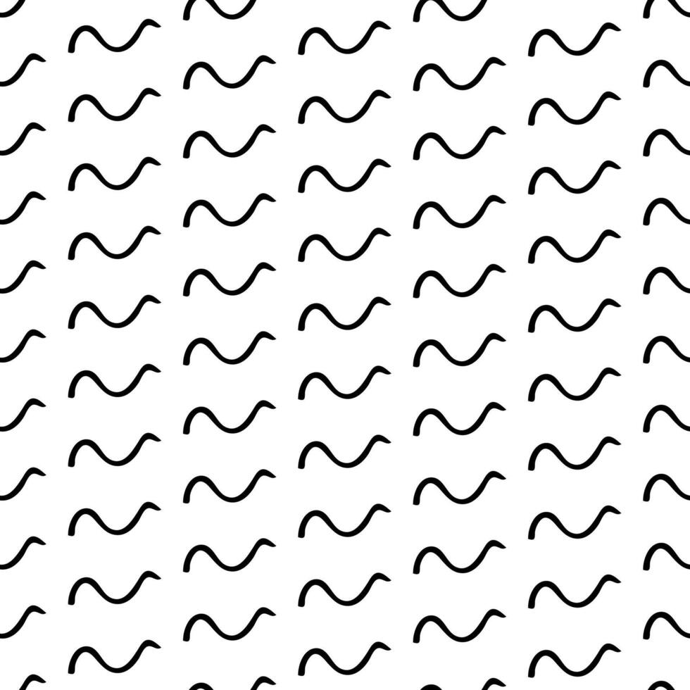 Seamless pattern with sketch squiggle vector