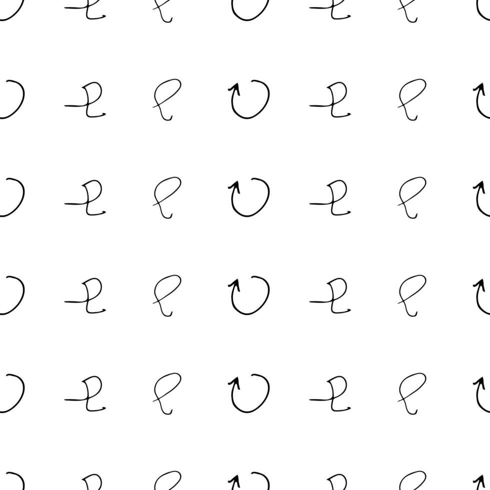 Seamless pattern with black pencil brushstrokes vector