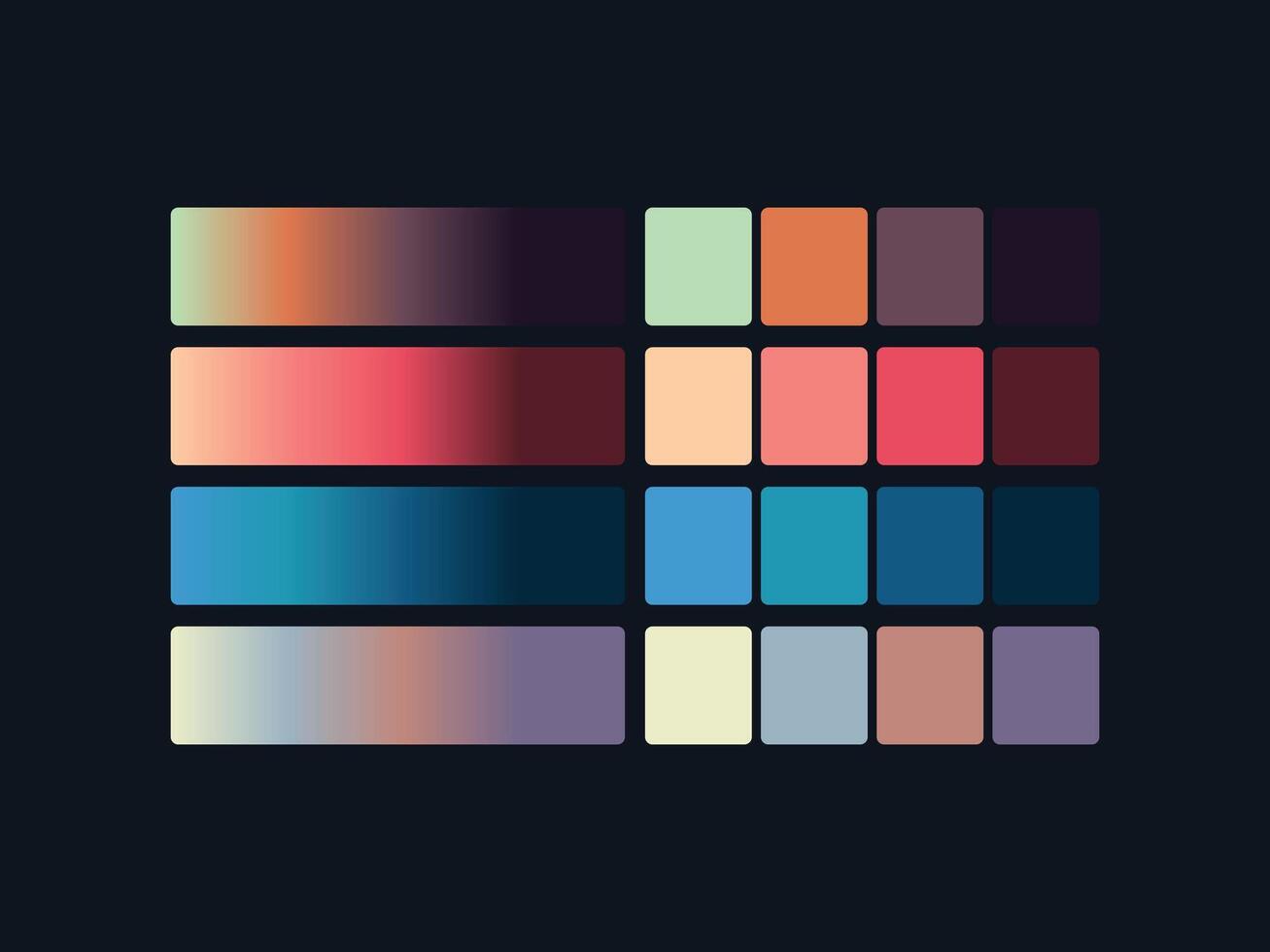 color palette set design template multi color vector
