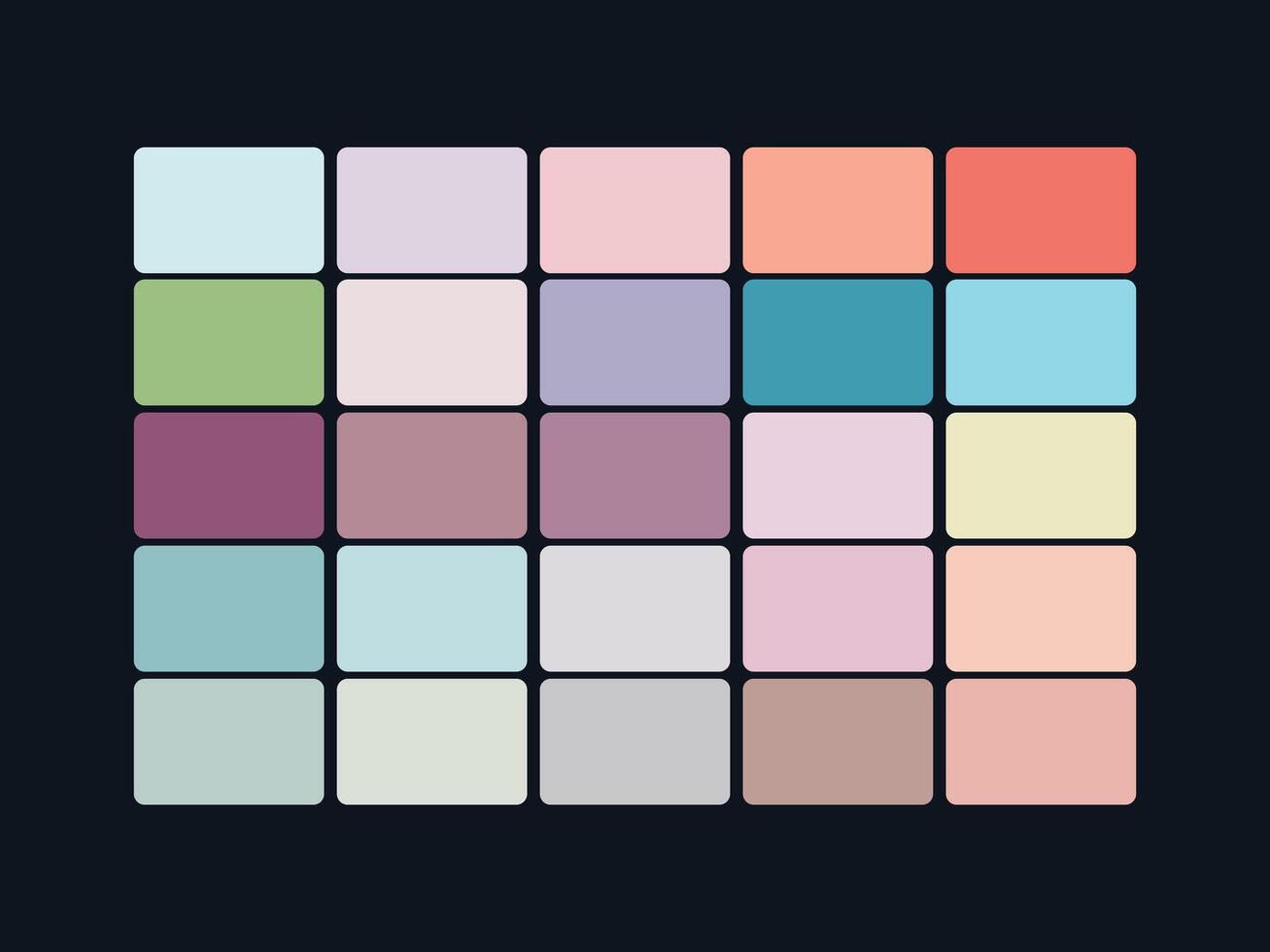 color paleta conjunto diseño modelo multi color vector