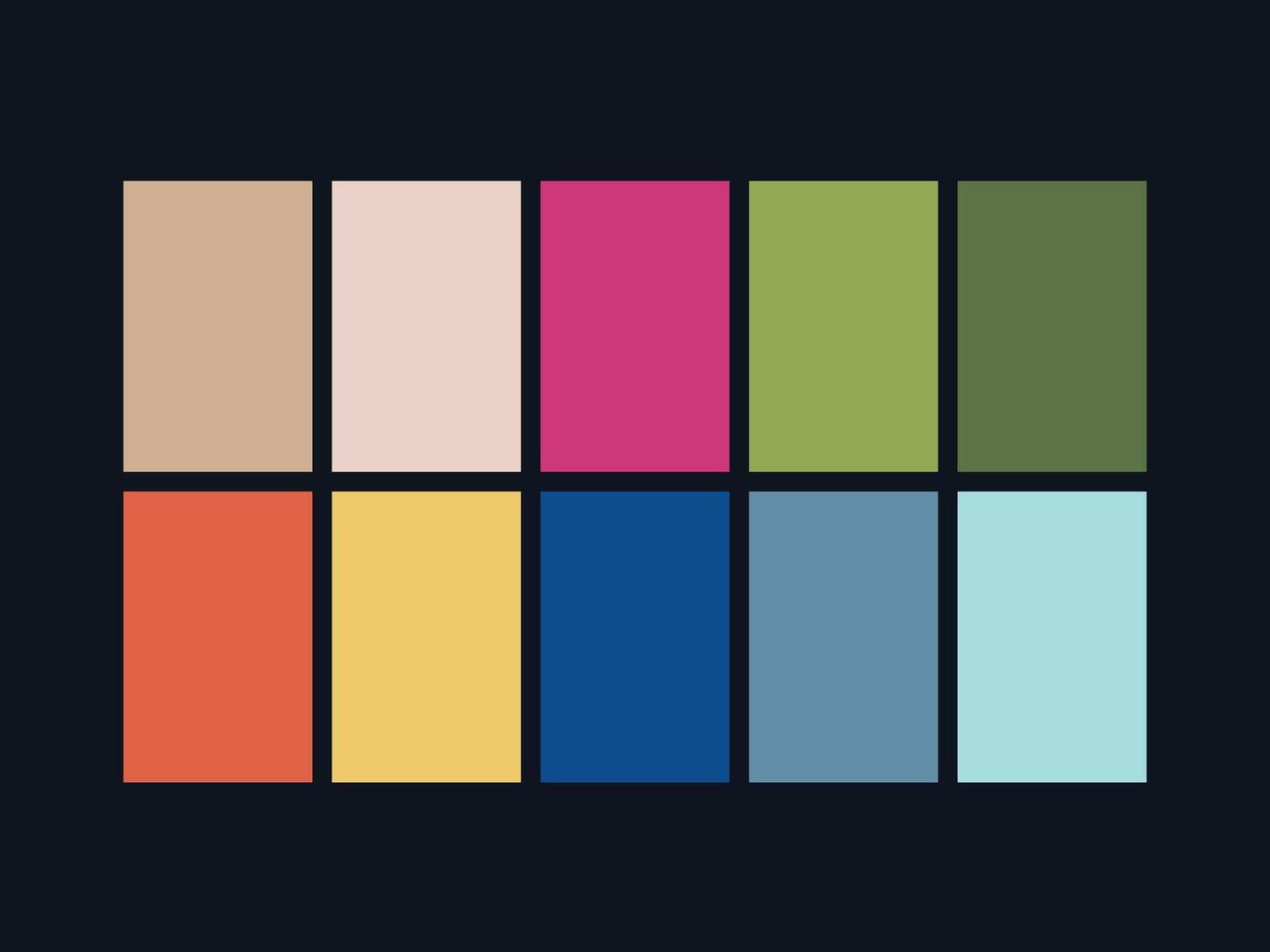 color palette set design template multi color vector