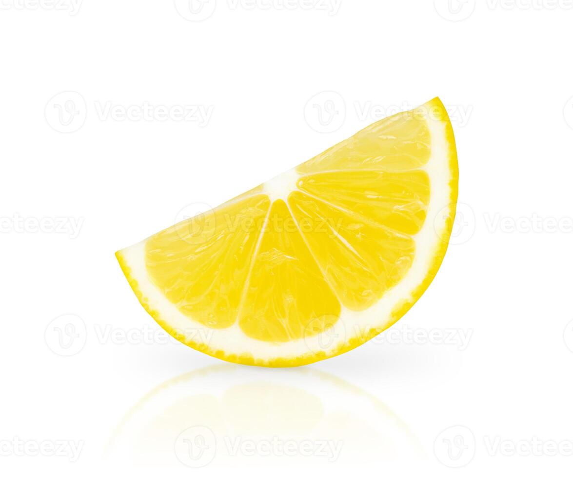 A half of lemon isolated on white background photo