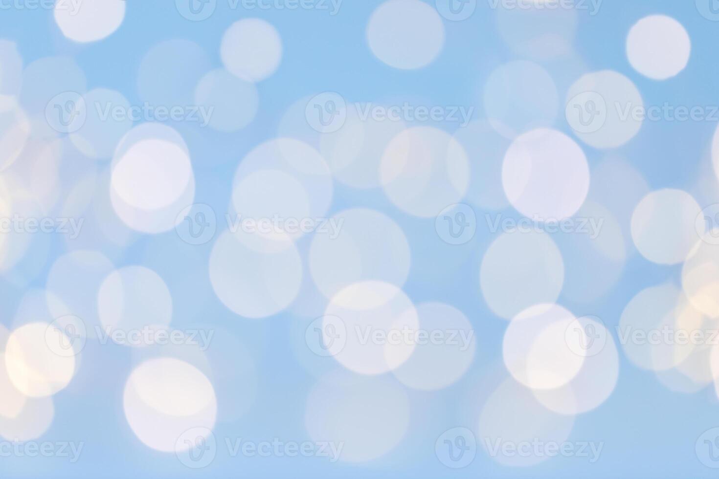 Defocused blurred blue holiday background photo