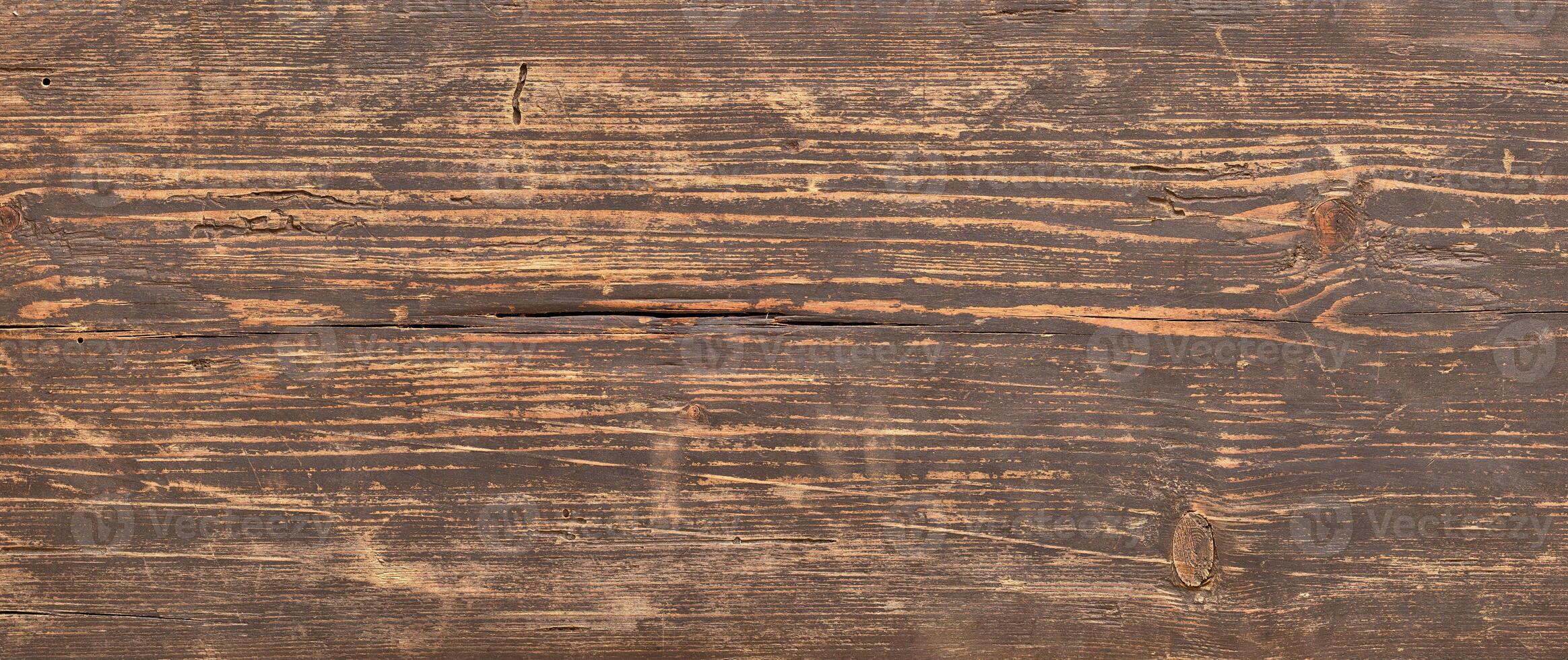 old plank as background, dark wood texture photo