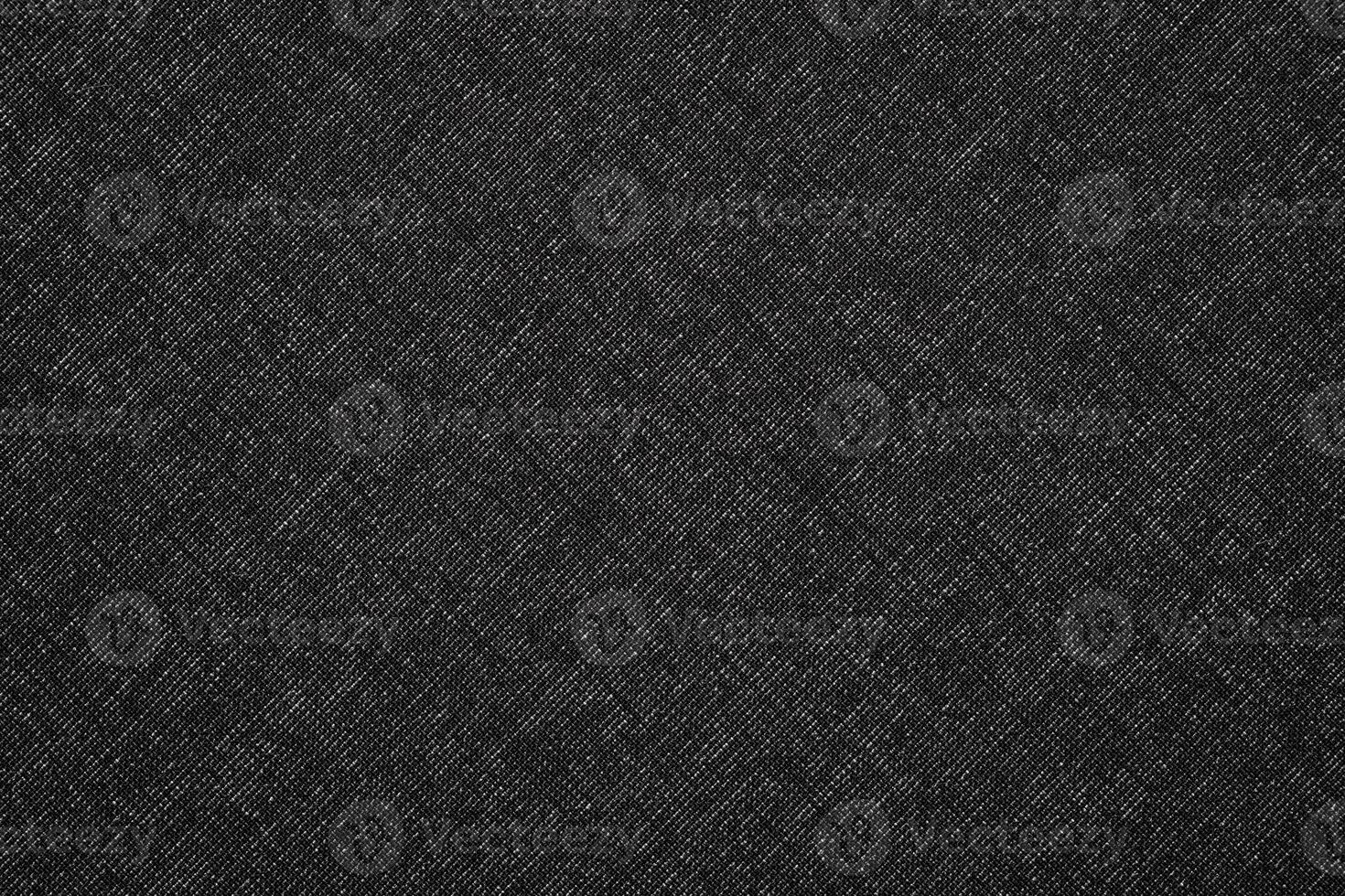 black fabric texture, natural linen textile as background photo