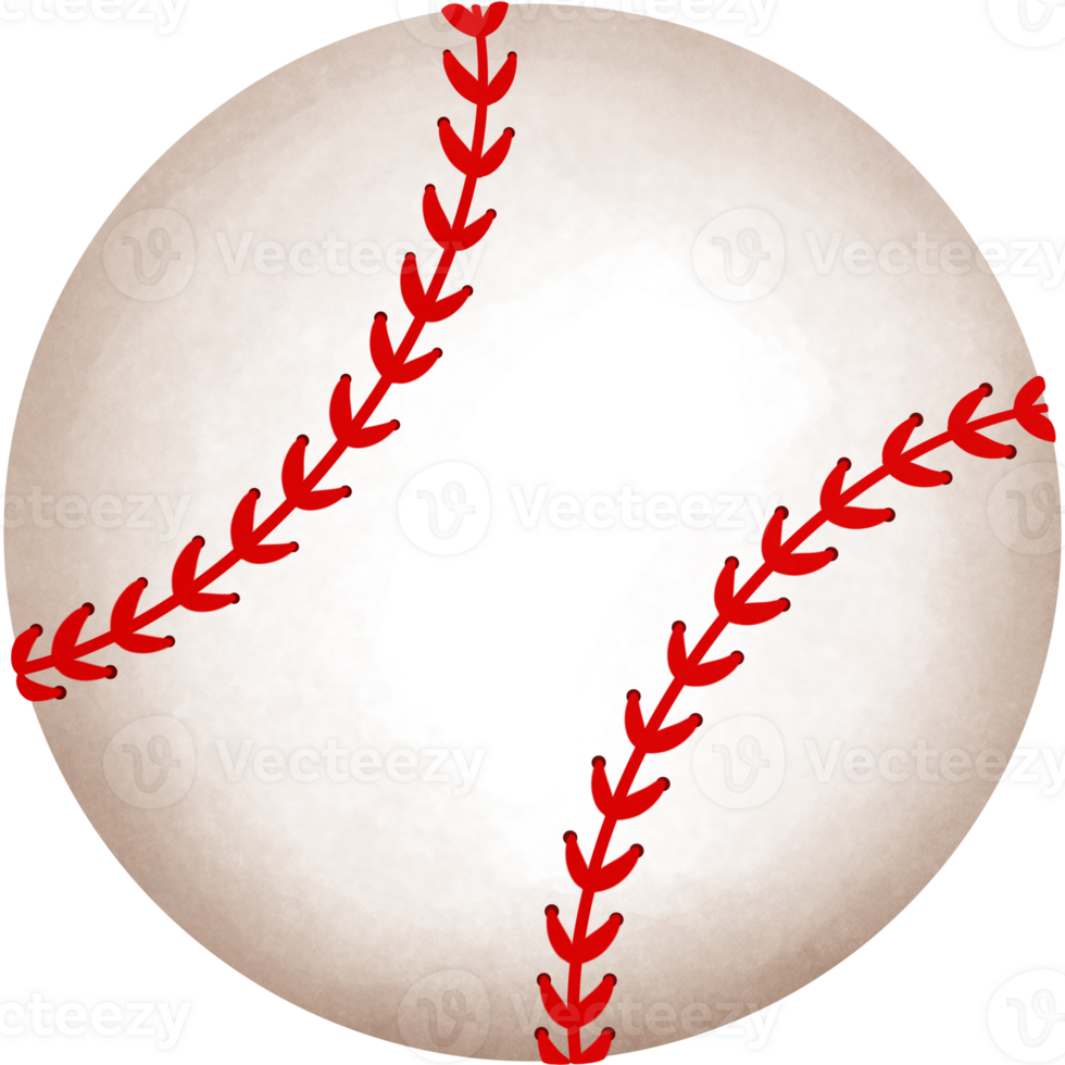 Watercolor baseball sport equipment clipart. png