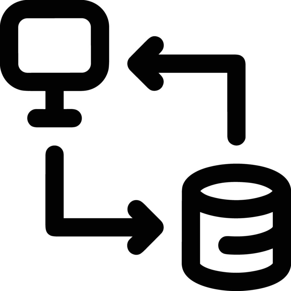 almacenamiento datos icono símbolo imagen para base de datos ilustración vector