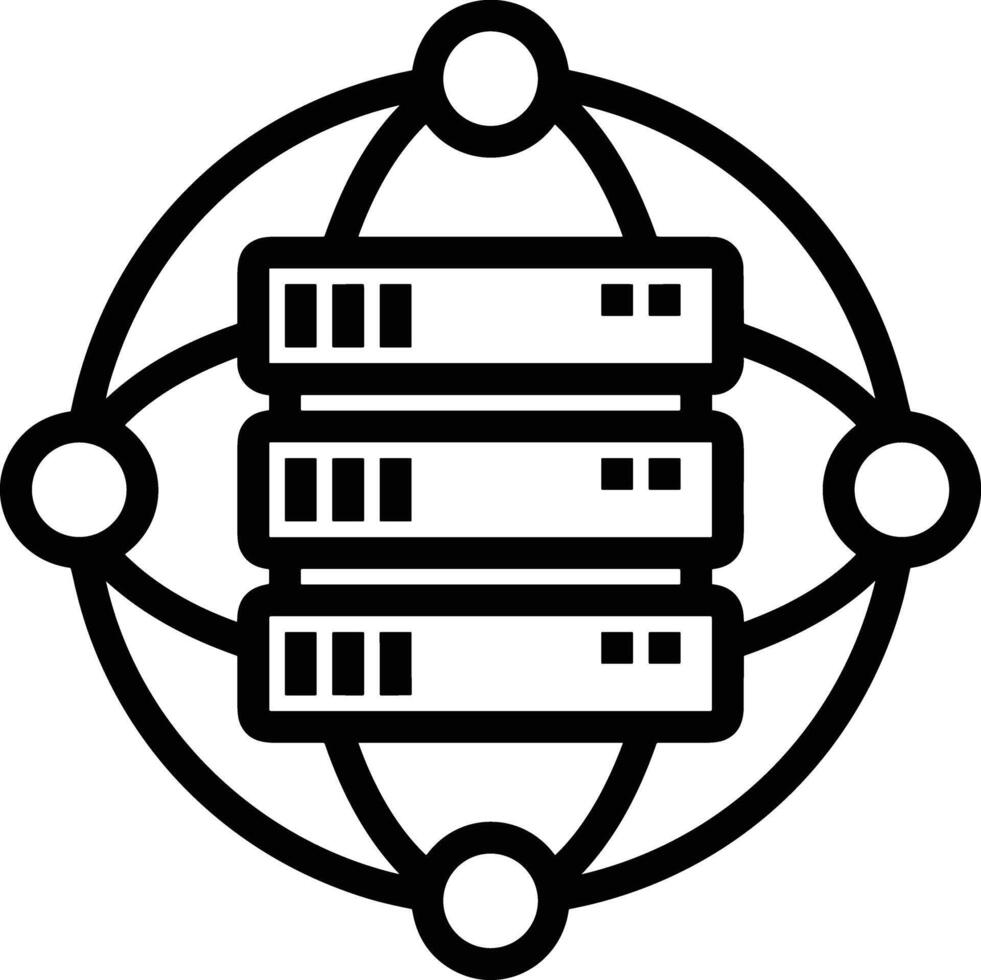 almacenamiento datos icono símbolo imagen para base de datos ilustración vector