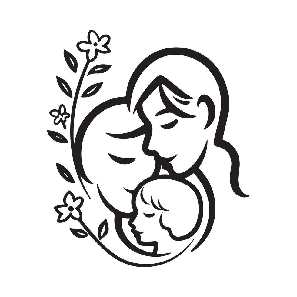 madres día logo diseño arte, iconos, y gráficos vector