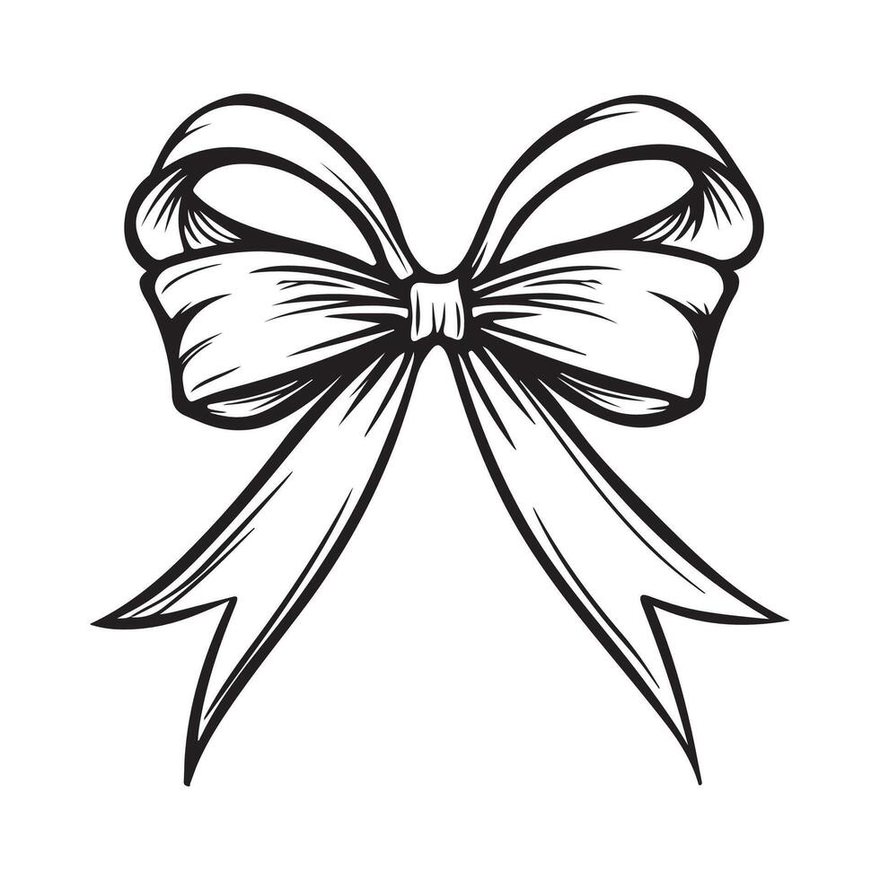 Ribbon design Stock Images . black bow isolated on white vector