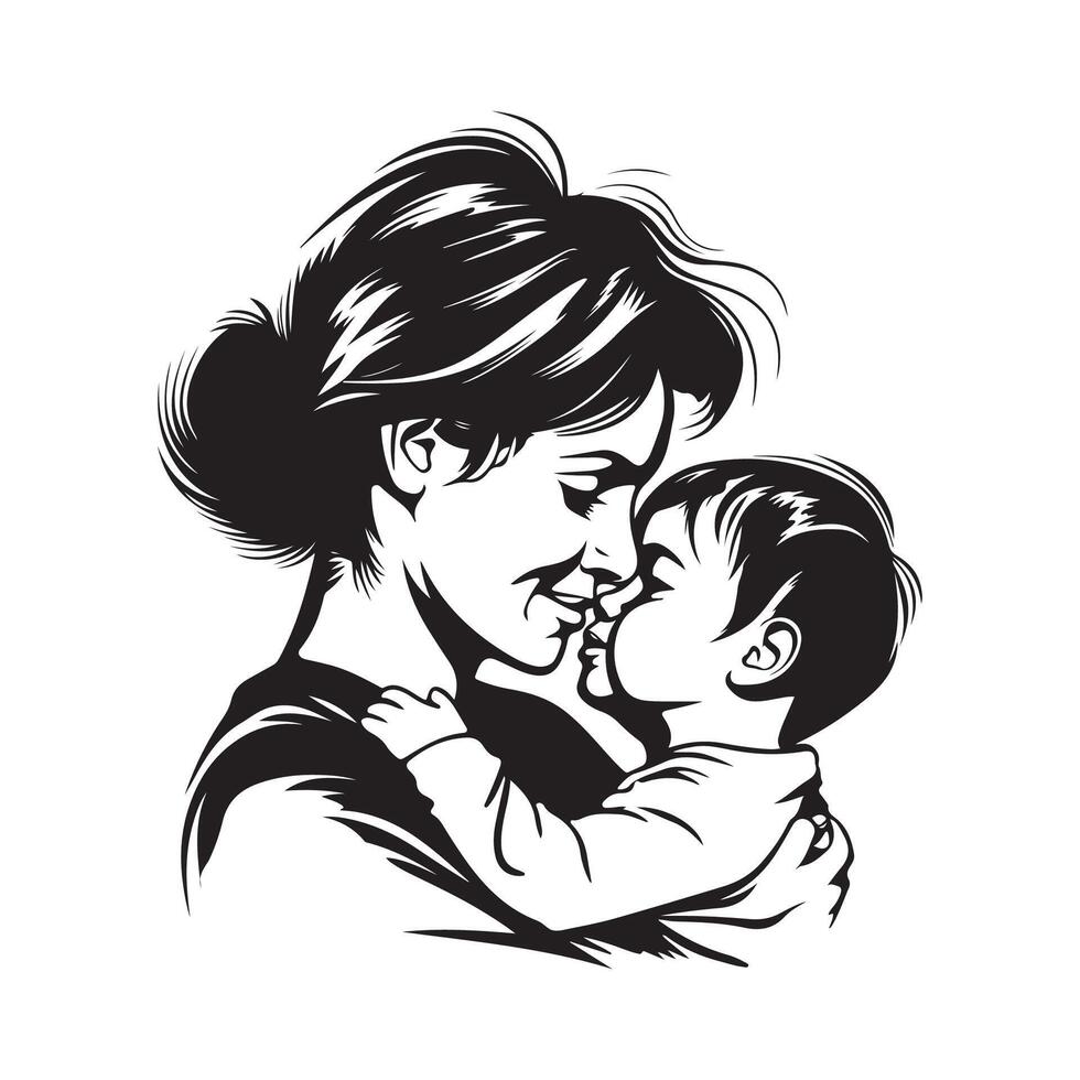 Mother Love Design Images on white background vector