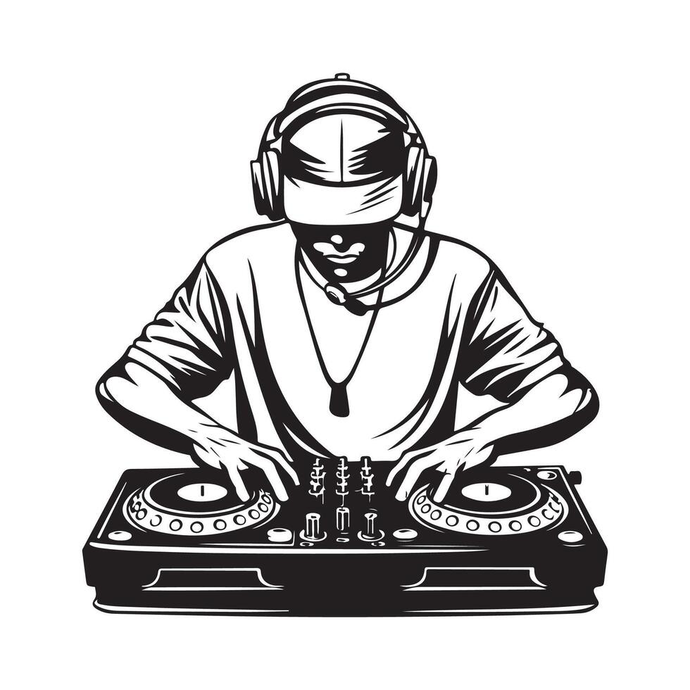 Disc Jockey Images Design on white background vector