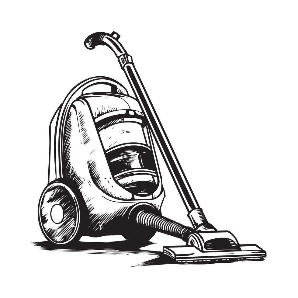 Vacuum Cleaner Design Art, Icons, and Graphics on white background vector