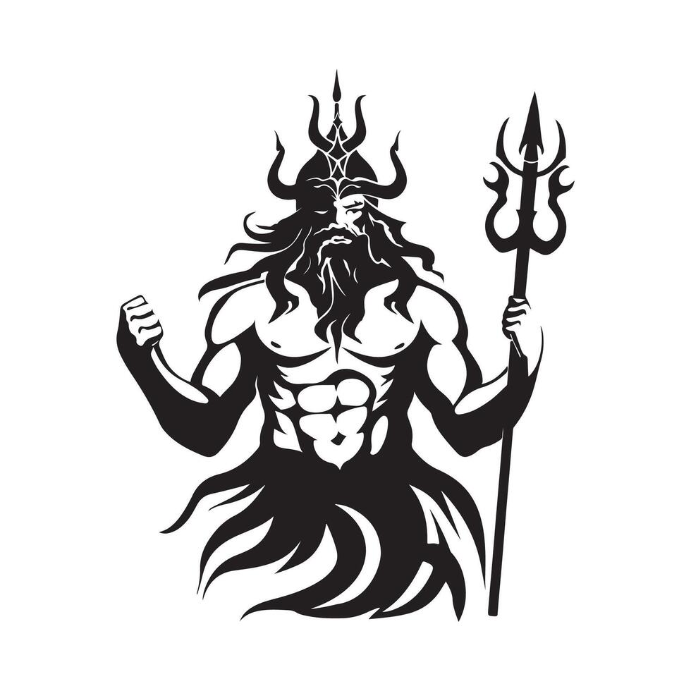 Triton Image, design, art on white background vector