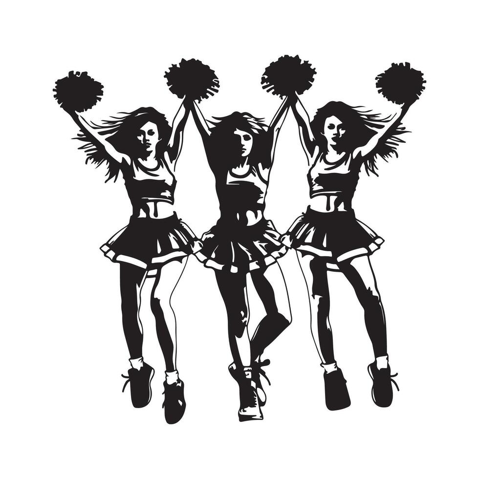 Cheerleader Design Illustration on white background vector