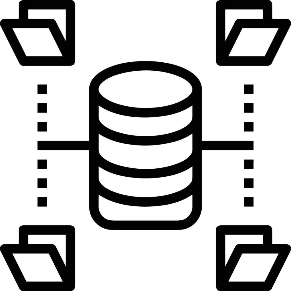 Storage data icon symbol image for database illustration vector