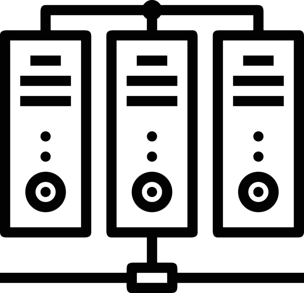 almacenamiento datos icono símbolo imagen para base de datos ilustración vector