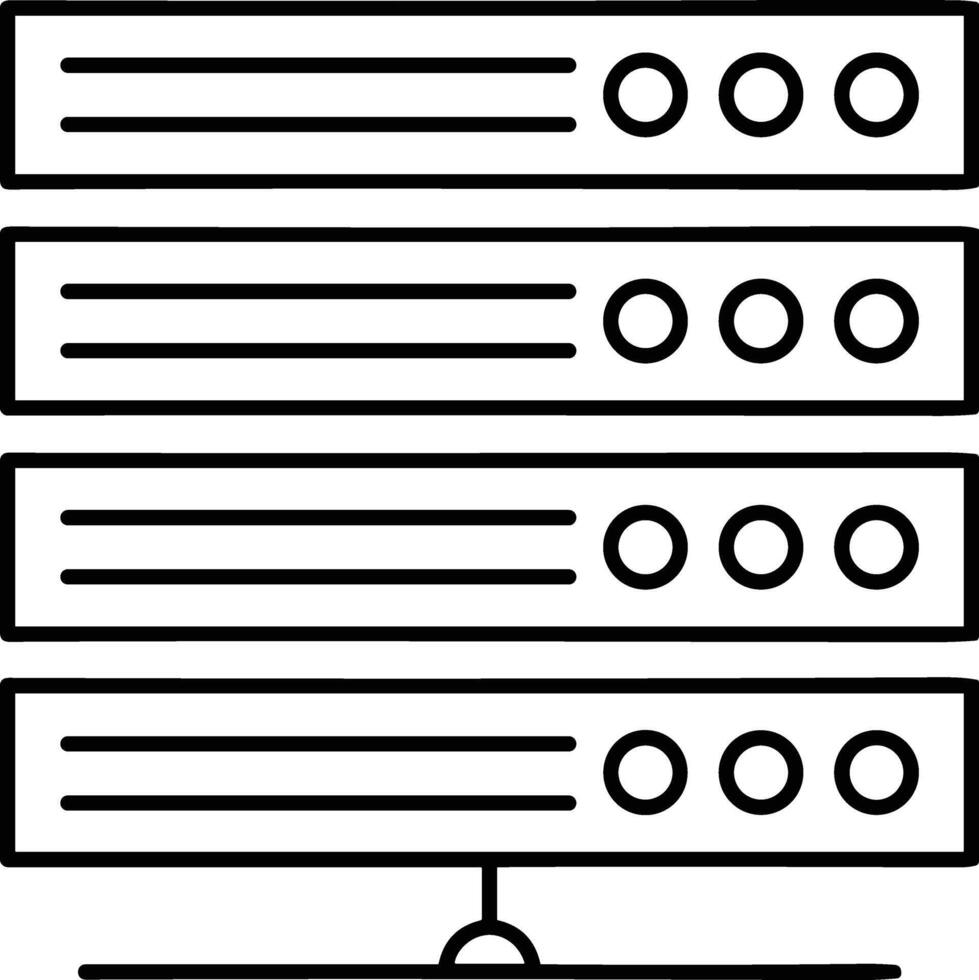 almacenamiento datos icono símbolo imagen para base de datos ilustración vector