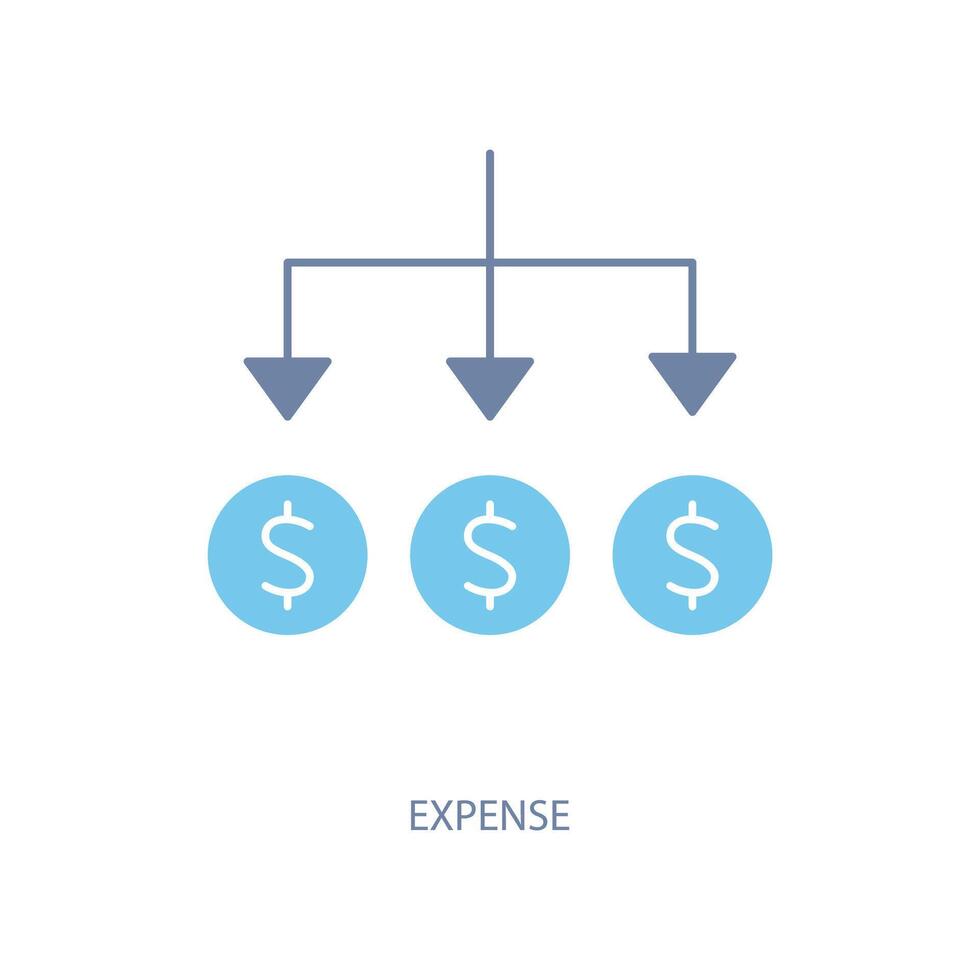 expense concept line icon. Simple element illustration. expense concept outline symbol design. vector