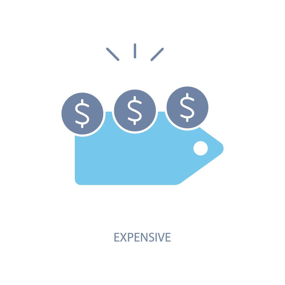 expensive concept line icon. Simple element illustration. expensive concept outline symbol design. vector