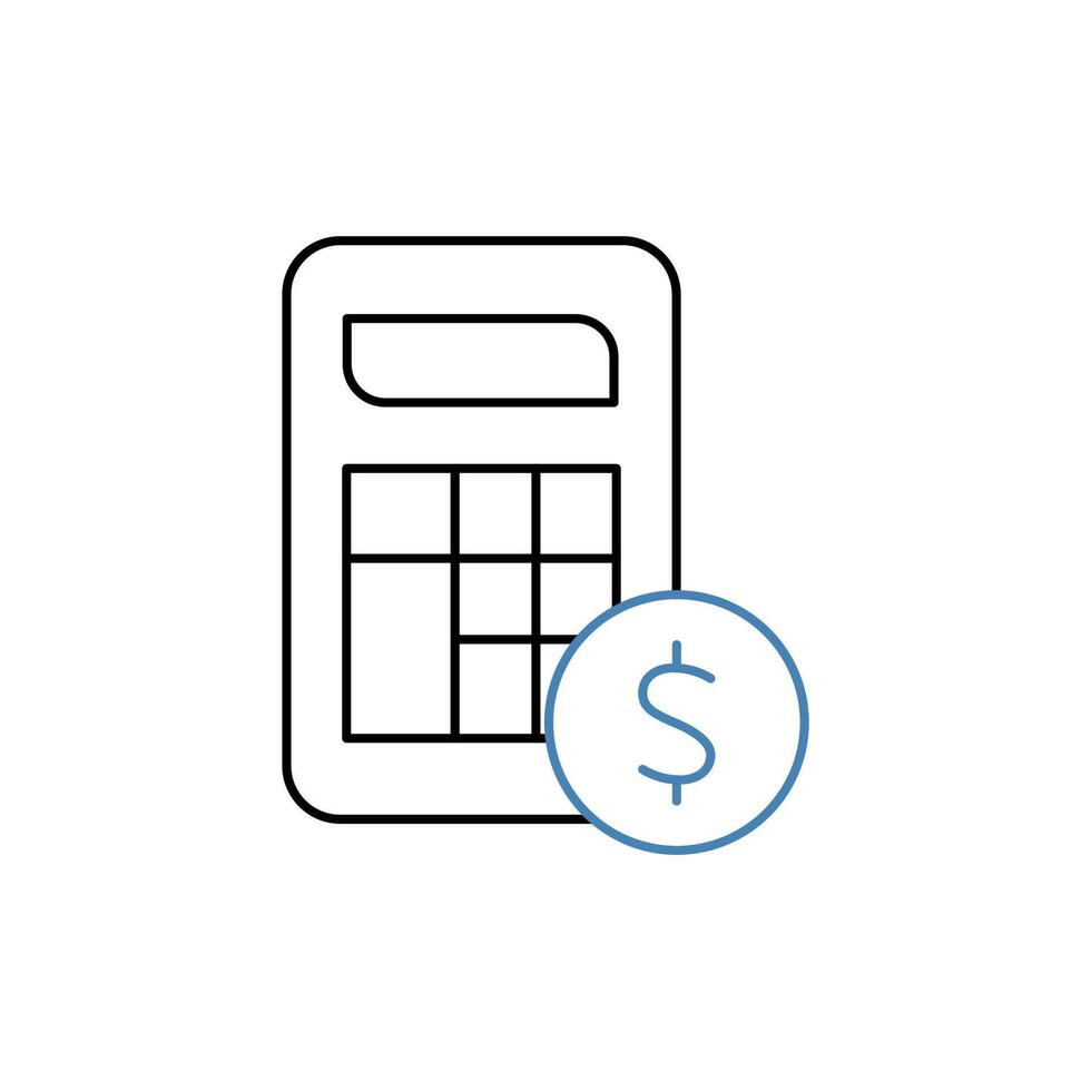 estimate concept line icon. Simple element illustration. estimate concept outline symbol design. vector