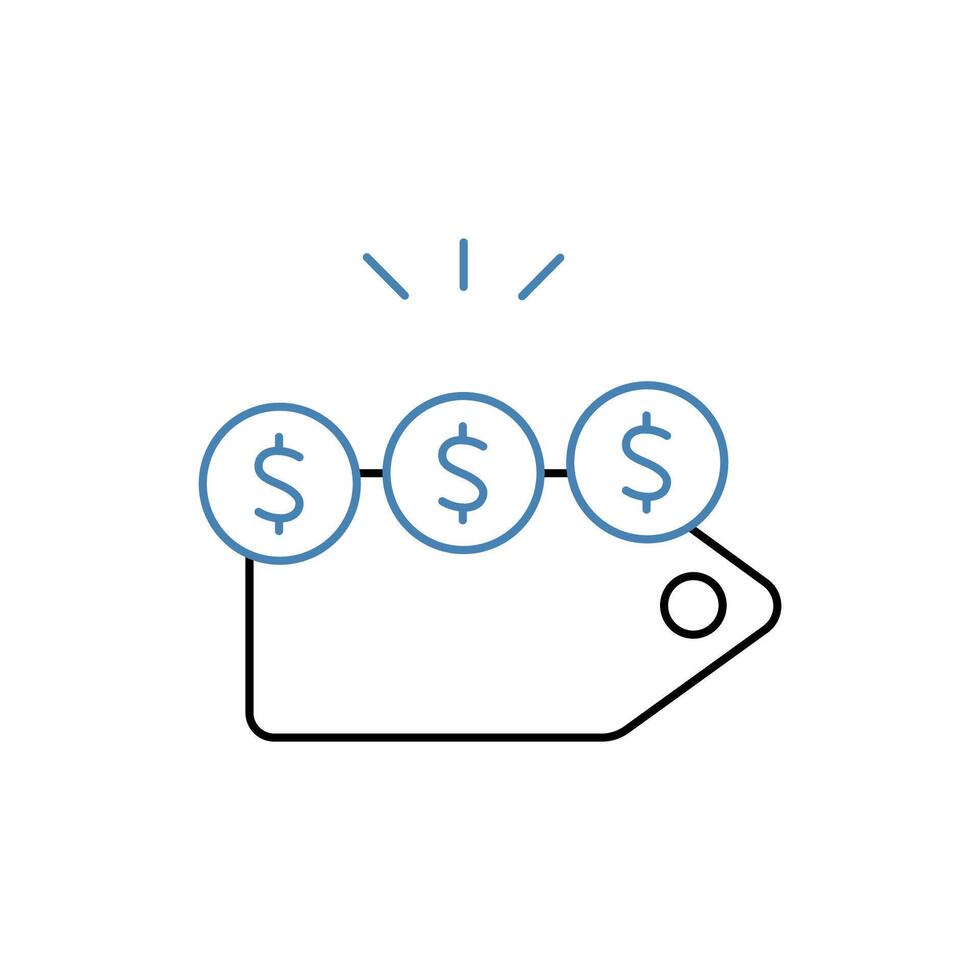 expensive concept line icon. Simple element illustration. expensive concept outline symbol design. vector