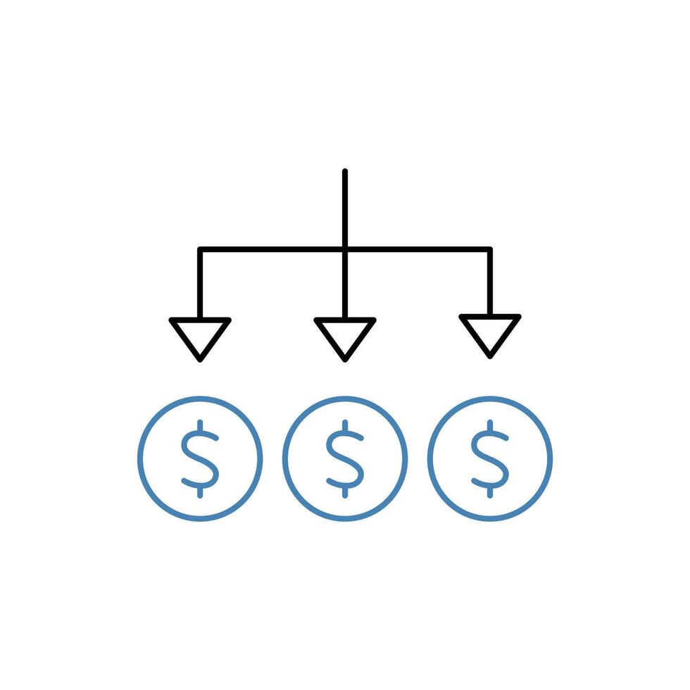 expense concept line icon. Simple element illustration. expense concept outline symbol design. vector
