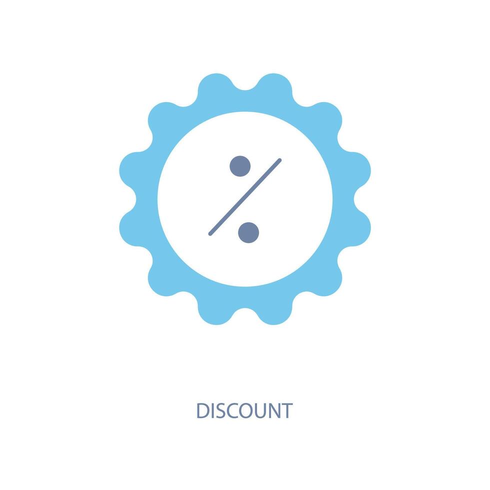 discount concept line icon. Simple element illustration. discount concept outline symbol design. vector