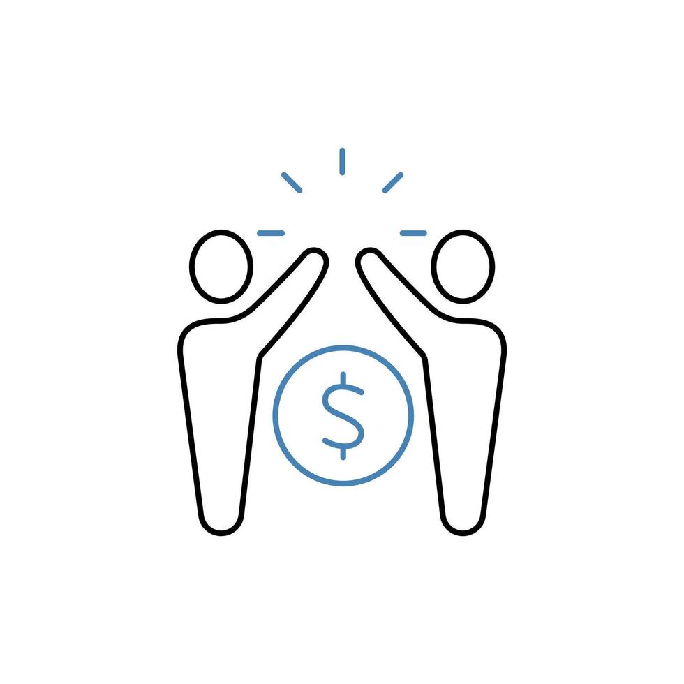 selling price concept line icon. Simple element illustration. selling price concept outline symbol design. vector