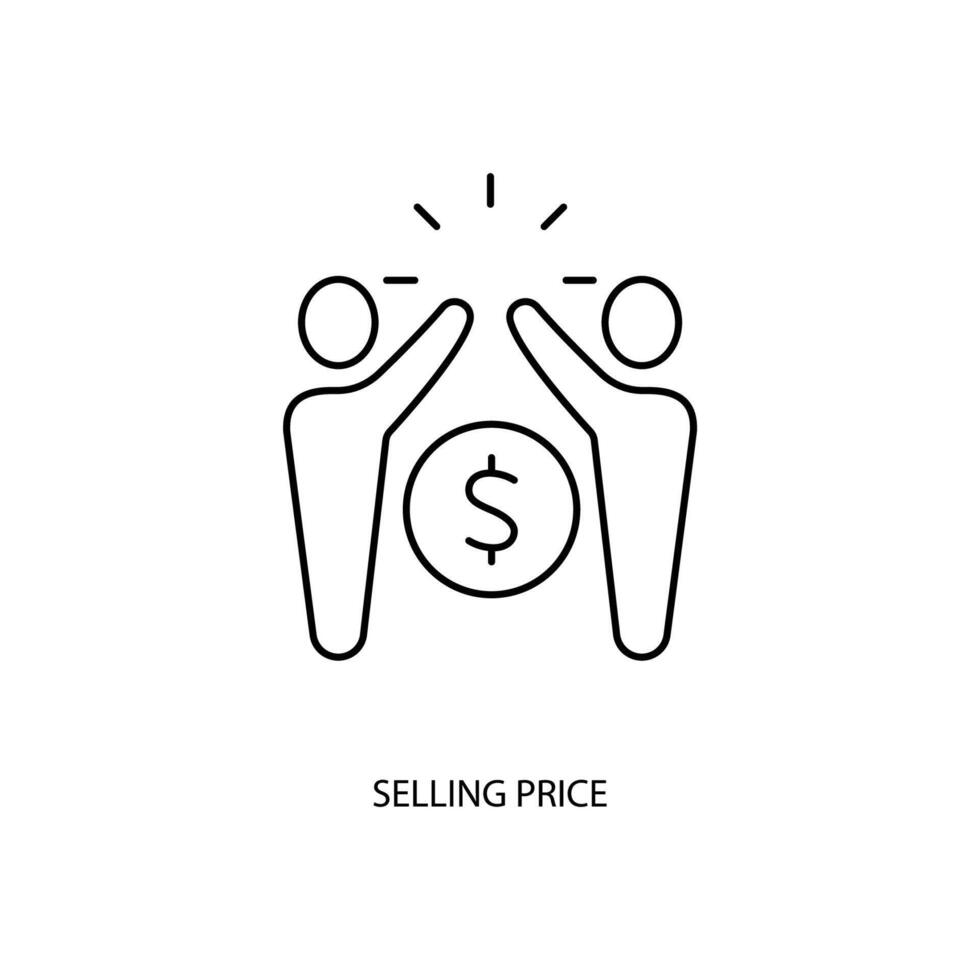 de venta precio concepto línea icono. sencillo elemento ilustración. de venta precio concepto contorno símbolo diseño. vector