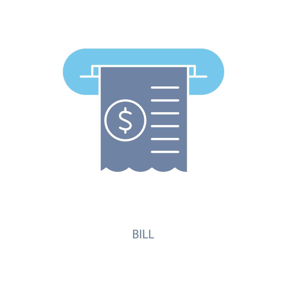 bill concept line icon. Simple element illustration. bill concept outline symbol design. vector