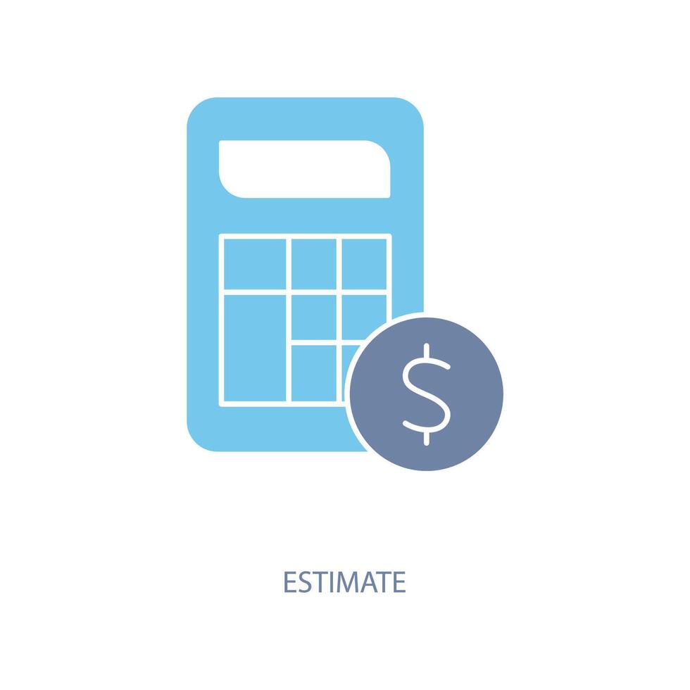 estimate concept line icon. Simple element illustration. estimate concept outline symbol design. vector