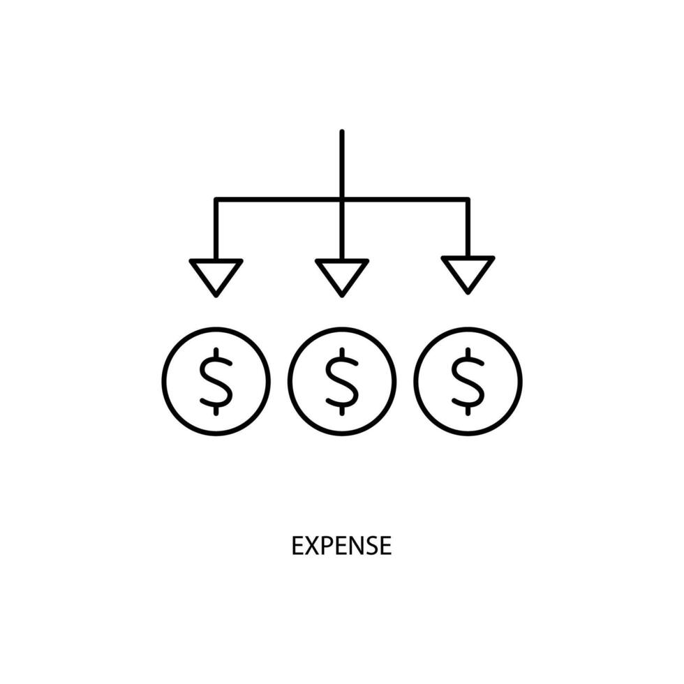 expense concept line icon. Simple element illustration. expense concept outline symbol design. vector