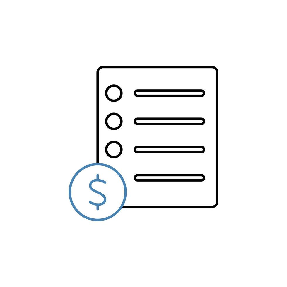 list price concept line icon. Simple element illustration. list price concept outline symbol design. vector