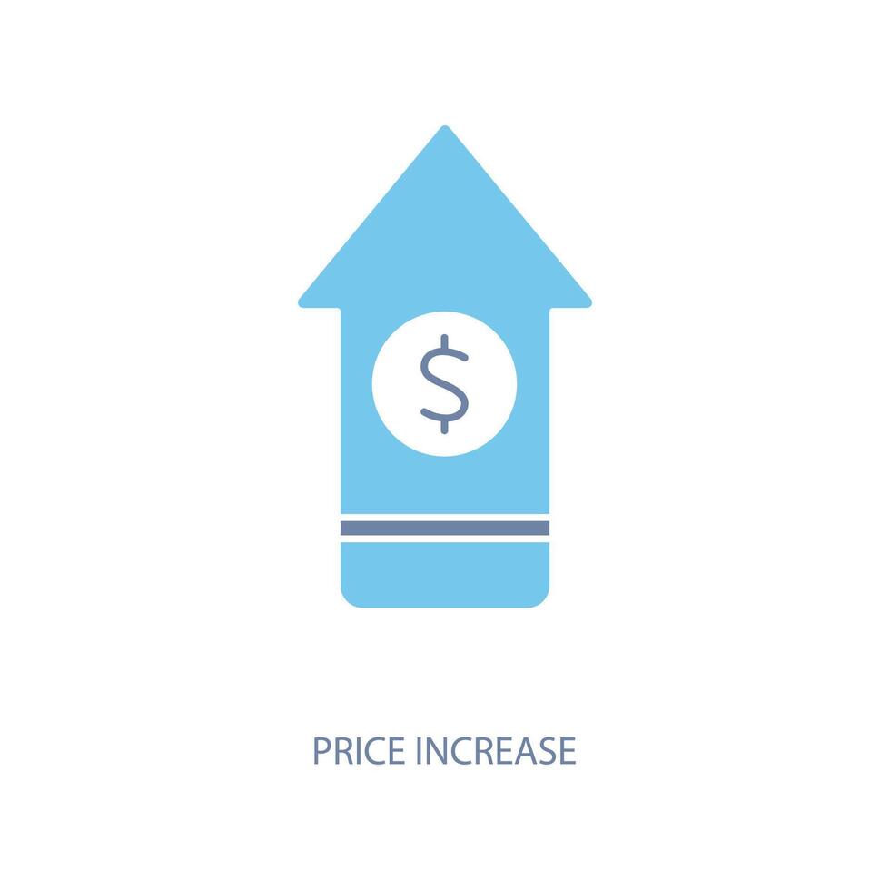 price increase concept line icon. Simple element illustration. price increase concept outline symbol design. vector