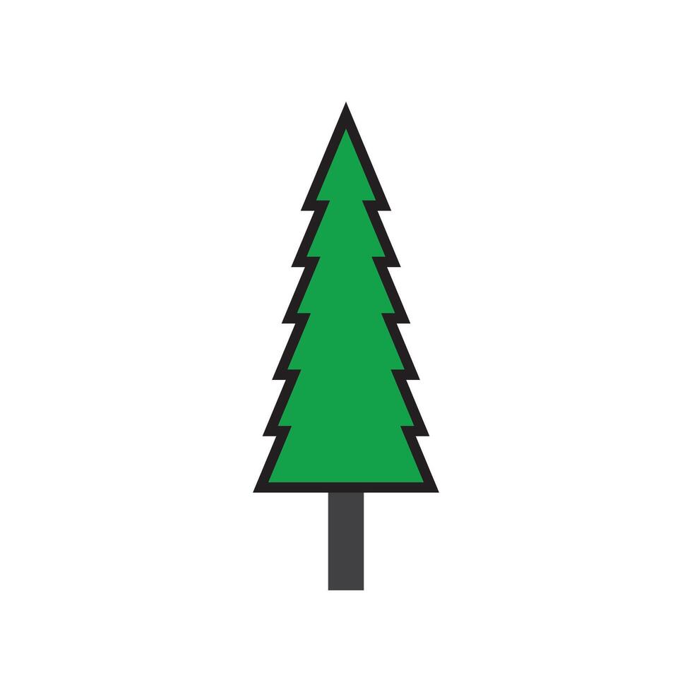 simple pine or fir tree logo pine house evergreen.for pine forest adventurers camping nature badges and business. vector